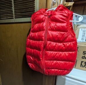 Vibrant Red Puffer Vest